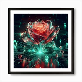 Crystal Rose 1 Art Print