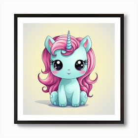 Cute Unicorn 784 Art Print