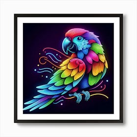 Colorful Parrot Art Print