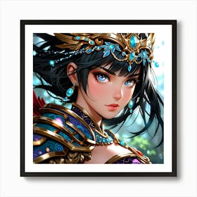 Default A Gracefully Fierce Anime Warrior Princess Her Intrica 3 (3) Art Print