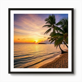 Sunset On The Beach 11 Art Print