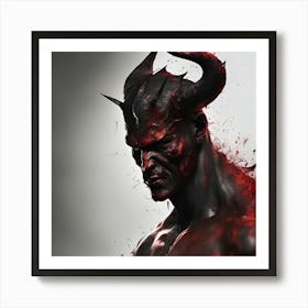 Devil With Horns 3 Art Print