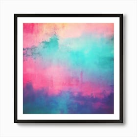 Retro Gradients Colors Grainy Texture Background Abstract Modern Vintage Faded Pastel Lay (6) Art Print