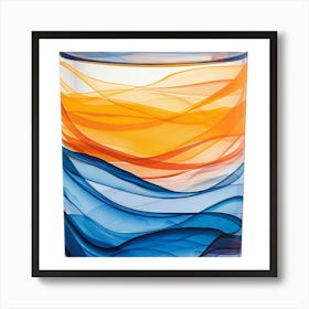 Ocean Waves Glass Tumbler Art Print