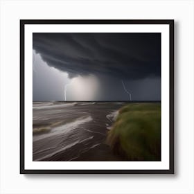 Wind And Rain, Storm Henk Art Print