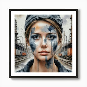 Industrial Girl 2 Art Print