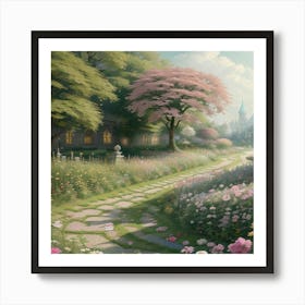 Garden Maze Of Flowers By Charles Dyson In Year 2024 Art Print