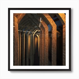 Tunnels Art Print