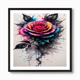 Watercolor Rose 1 Art Print