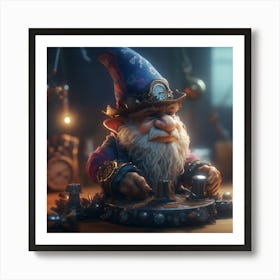 Steampunk Gnome 1 Art Print