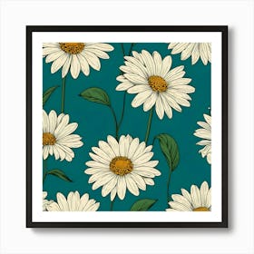 Daisy Pattern 2 Art Print