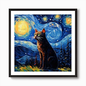 Vincent van Gogh. The Furry Starry Night. Jigsaw Puzzle - FatCatArt