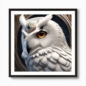 Owl In A Frame Art Print