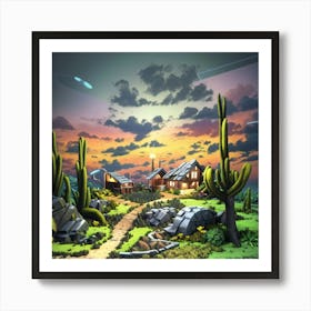 Cactus Desert Art Print