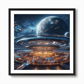 Futuristic City 84 Art Print