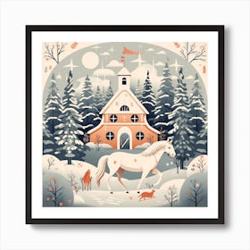 Winter In The Forest Art Print