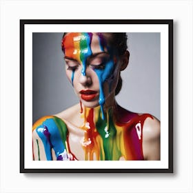 Rainbow Paint Art Print