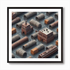 3d City Art Print