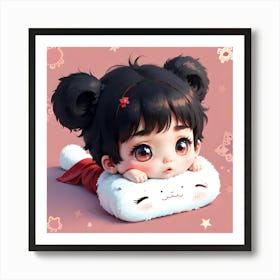 Cute Little Girl Art Print