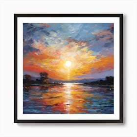 Vertical Tranquility: Lakeside Reverie Art Print