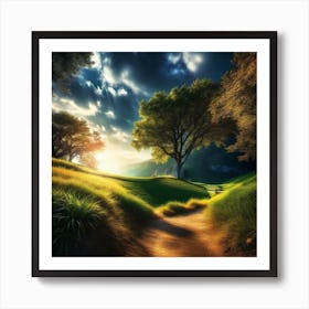 Path In The Grass Art Print