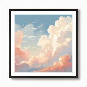 Clouds Wallpaper Art Print