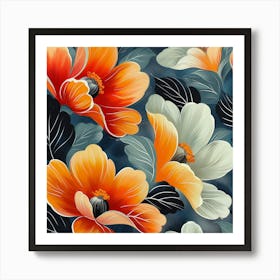 Seamless Floral Pattern Art Print