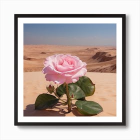 A rose in the desert Art Print