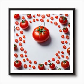 Red Tomatoes In A Circle 4 Art Print