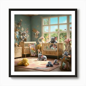 Please Create A Realistic Image Of A Nursery Fille (11) Art Print