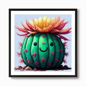 Happy Cactus Art Print