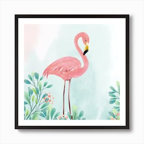 Pink Flamingo 1 Art Print