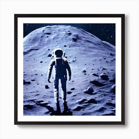 Human Is Live In Moon Ng0h9oxg Upscaled Art Print
