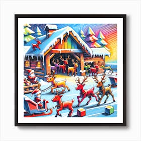 Super Kids Creativity:Santa'S Reindeer Art Print