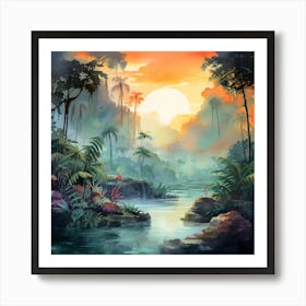 Jungle Landscape Art Print