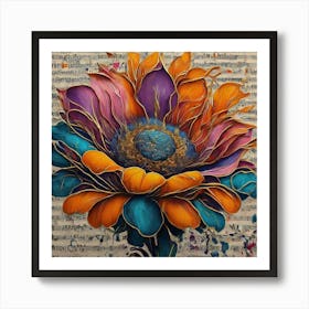 Flower Of Music 2 Art Print