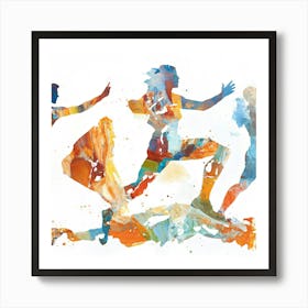 Running Silhouettes Art Print