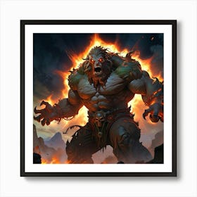 Demon From World Of Warcraft Art Print