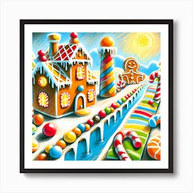 Super Kids Creativity:Christmas Gingerbread House 1 Art Print