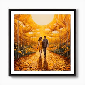 Golden Road Art Print