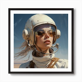 Girl In Space Art Print