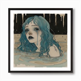 Wet Girl Art Print