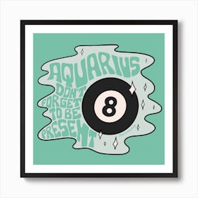 Aquarius Magic 8 Ball Art Print