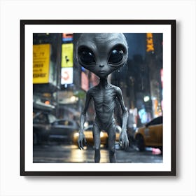 Alien In New York City Poster