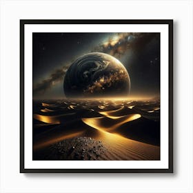 Planet Earth In The Desert Art Print