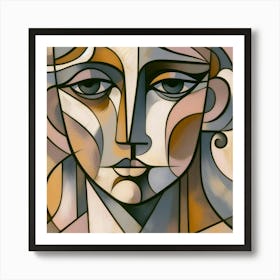 Abstract Of A Woman'S Face Art Print