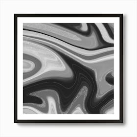 Black And White Abstract Painting Art Print