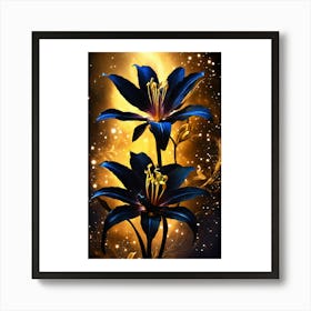 Black Lily Art Print