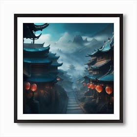 Chinese Village Art Print