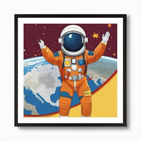 Create A Female Astronaut Art Print